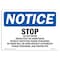 Signmission OSHA Notice Sign, 7" Height, 10" Width, Stop Do Not Enter Absolutely No Admittance Sign, Landscape OS-NS-D-710-L-18476 - alternate 1